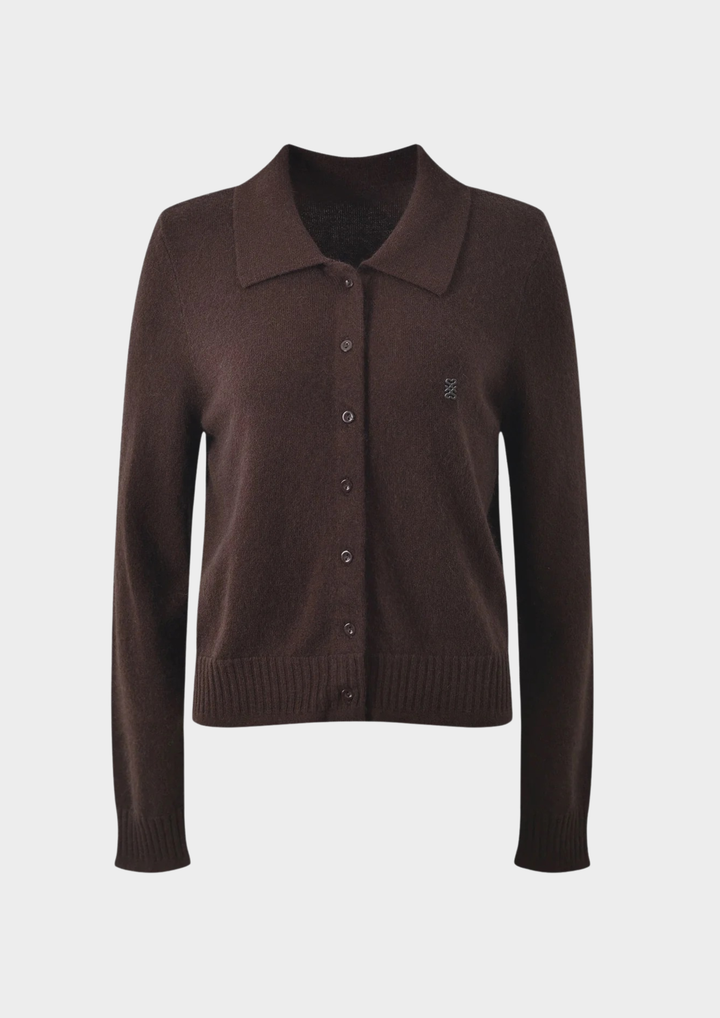 Soft Collar Wool Blend Knit Top