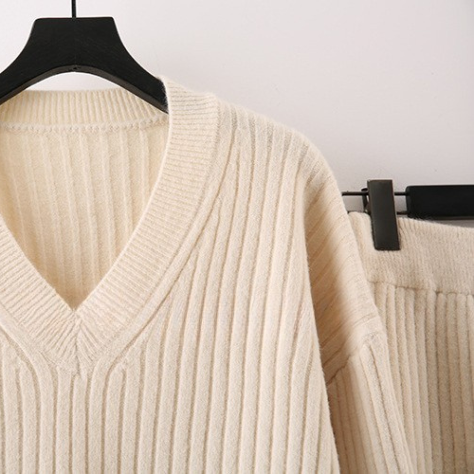 Maya Comfy Rib knit  Set