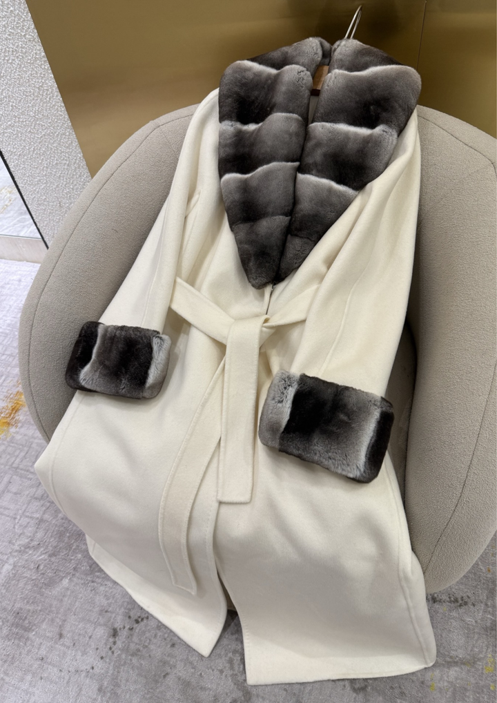 Luciana Cashmere Gradient Mink Fur Coat