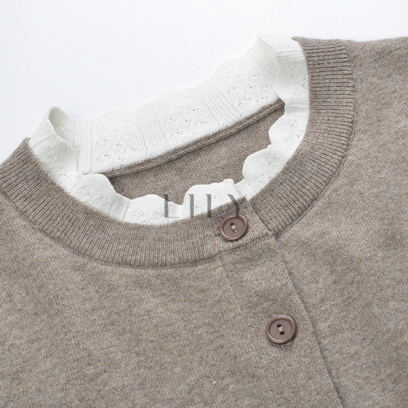 Naomi Lace Trim Knit Set