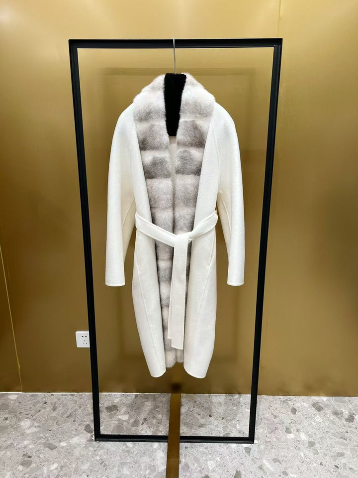 Lily Dreamy Coat - Cashmere Fur Mink