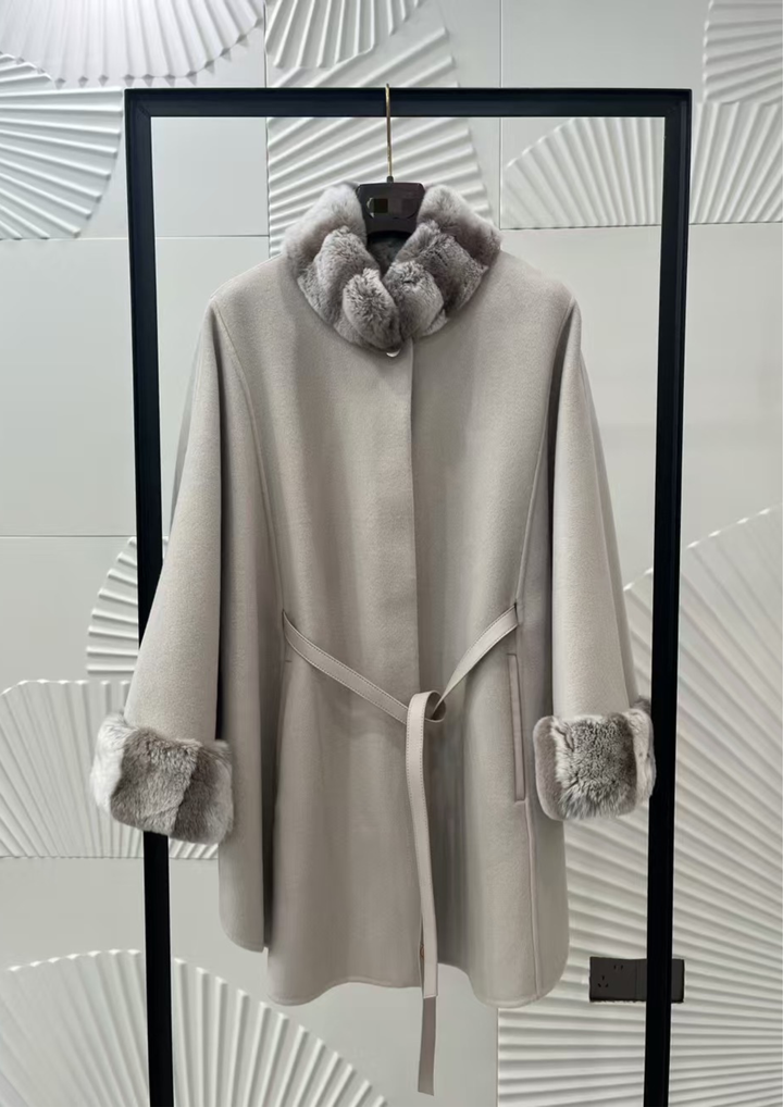 Amélie Mink Cashmere Cloak Coat