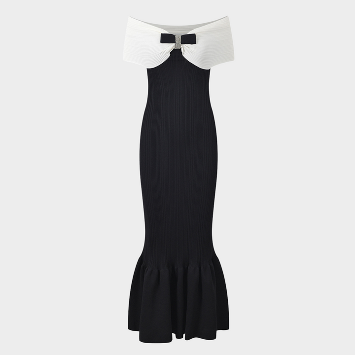 Noir Elegance Maxi Dress