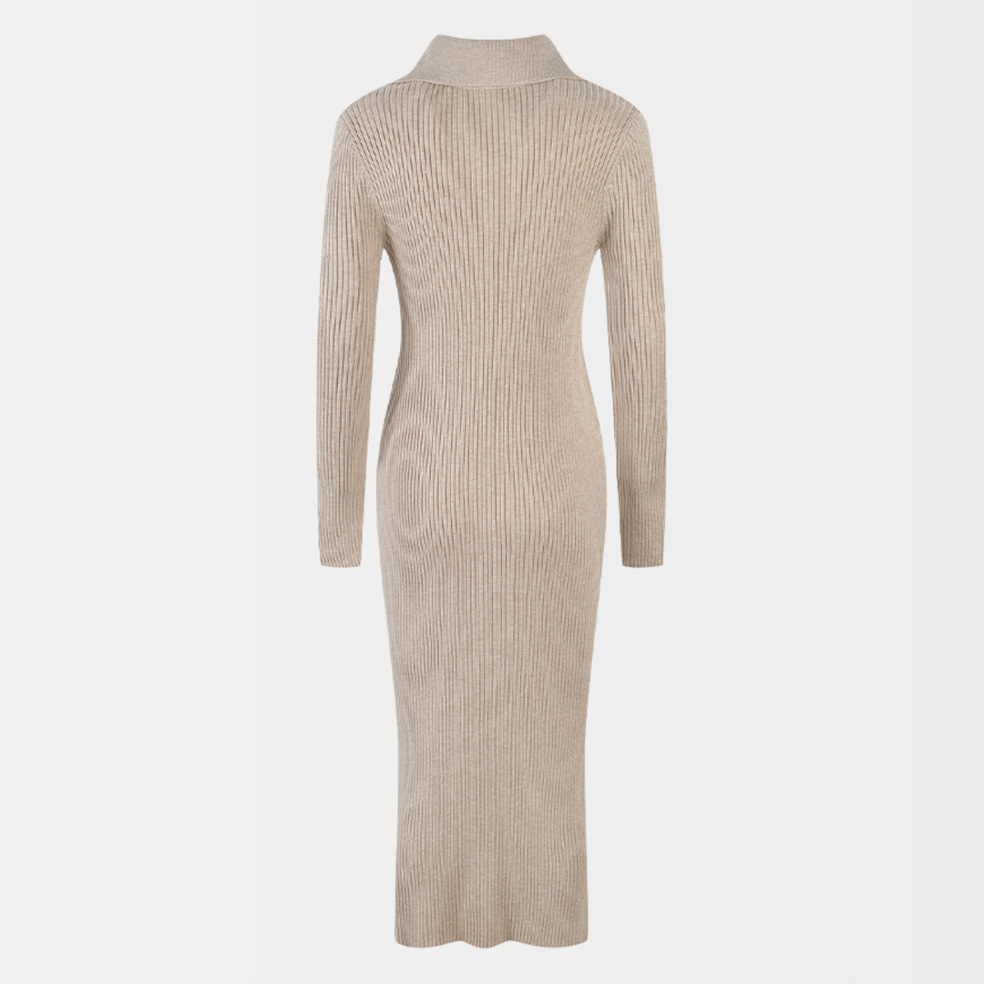 Cozy Ribbed Midi Dress