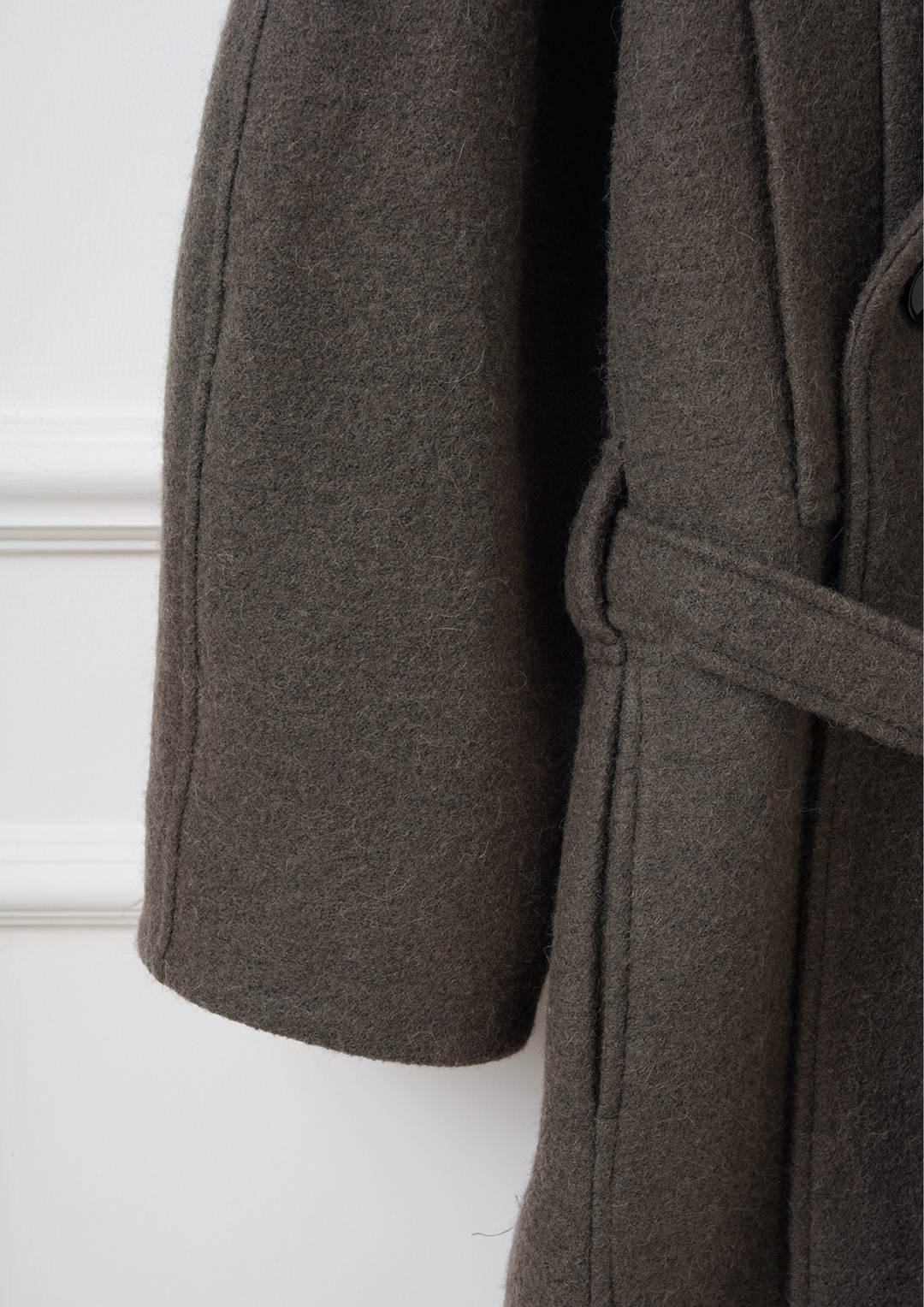 Belted Long Knit Coat