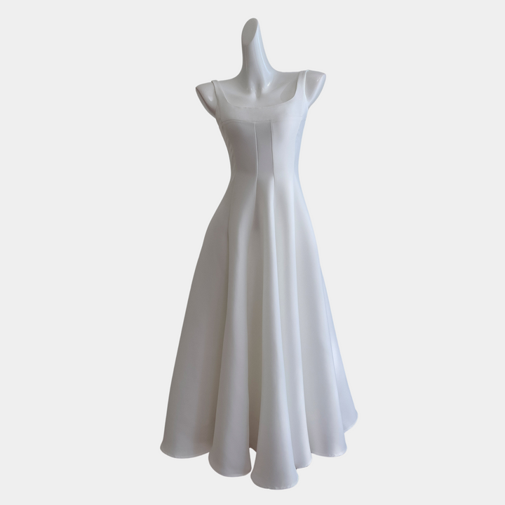 Satin Elegance Midi Dress