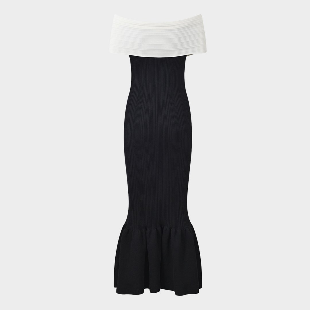 Noir Elegance Maxi Dress