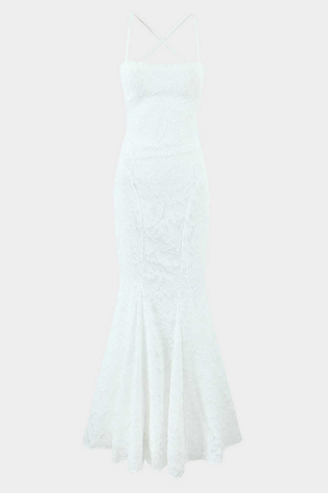 Lily - Backless Lace Up Mermaid Maxi Dress