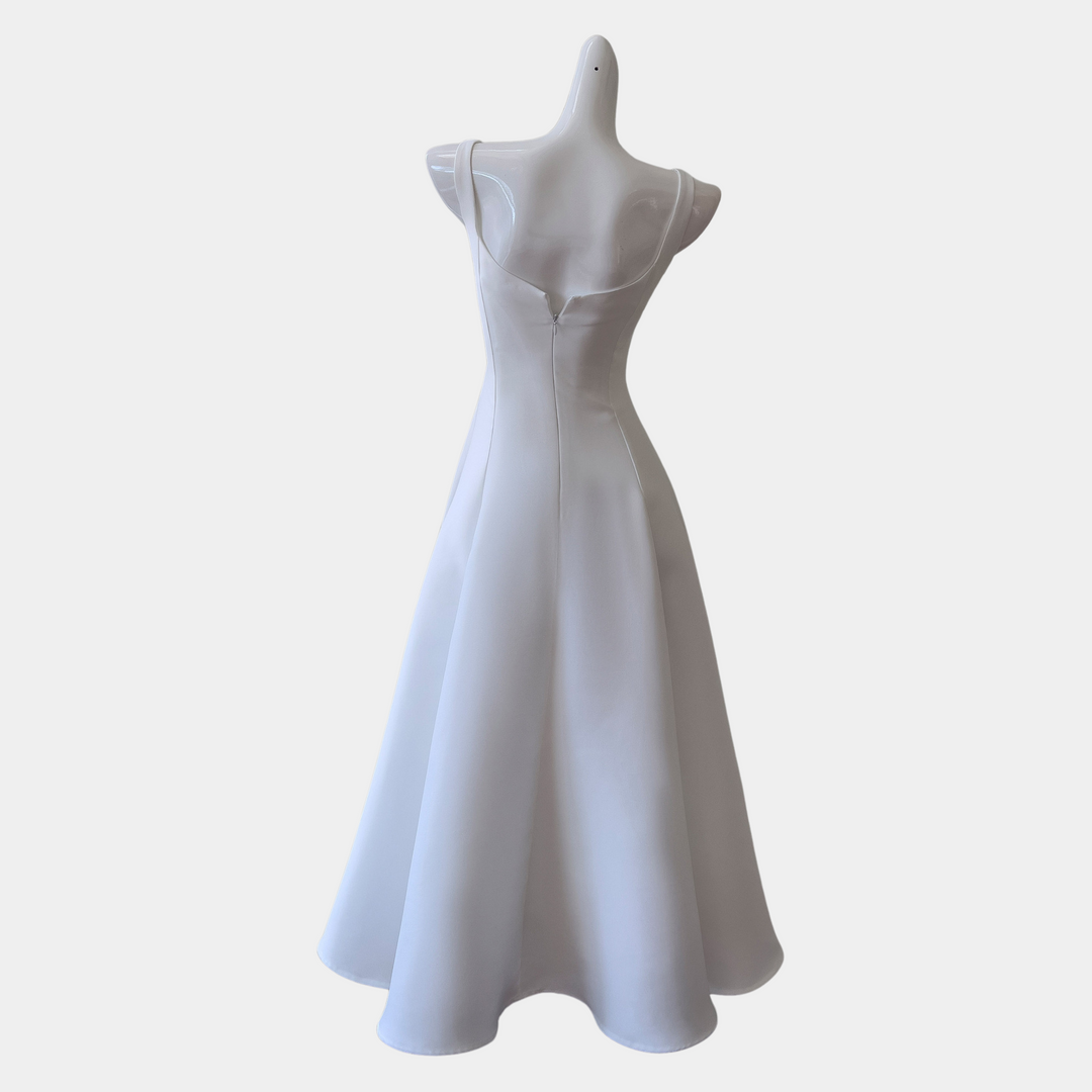 Satin Elegance Midi Dress