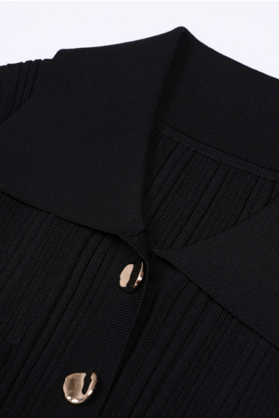 Viscose  Lapel Gold Buttons  Flared Hem Maxi Dress