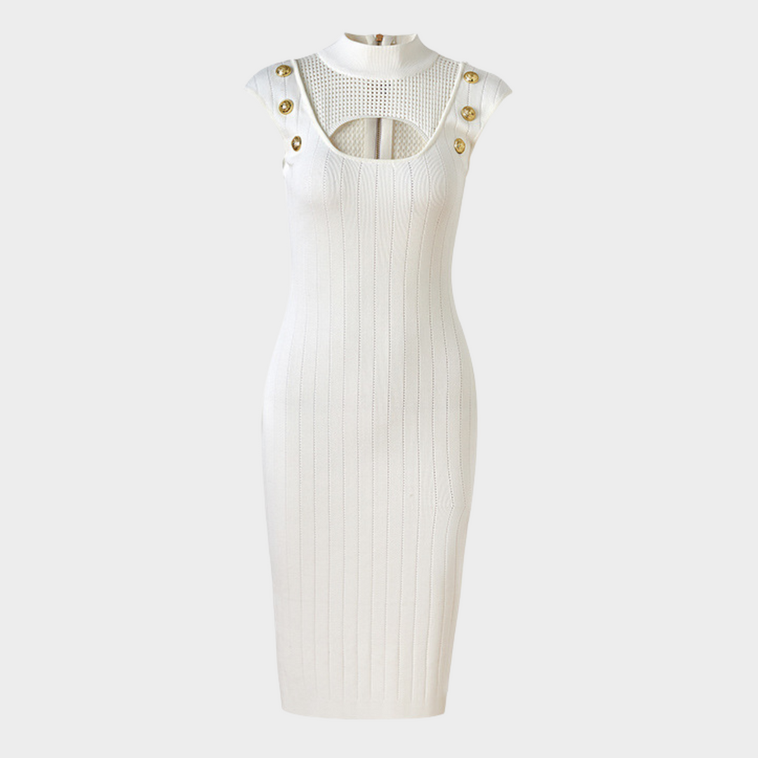 Back Sheer Midi Dress