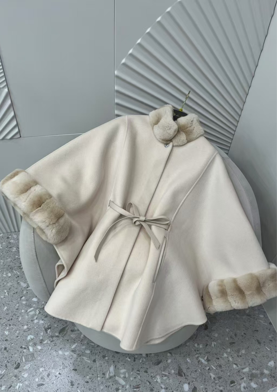 Amélie Mink Cashmere Cloak Coat