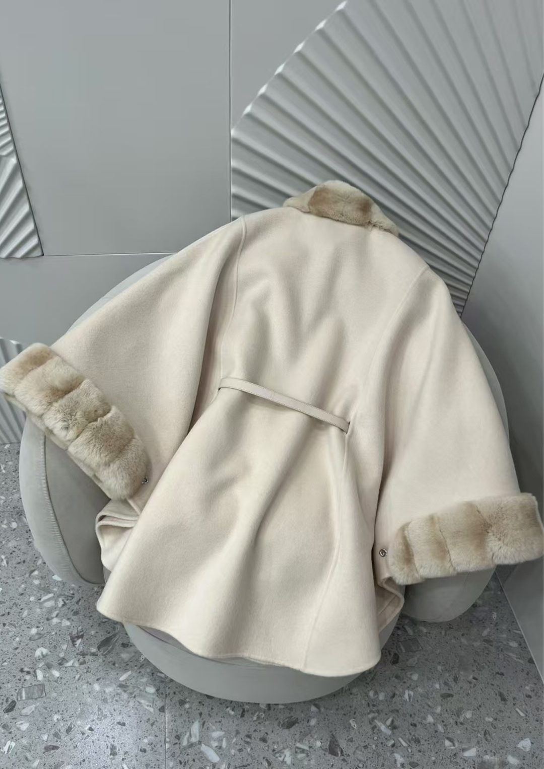 Amélie Mink Cashmere Cloak Coat