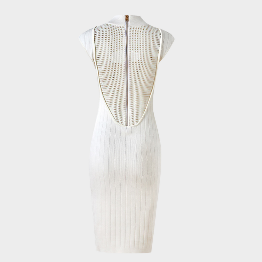 Back Sheer Midi Dress