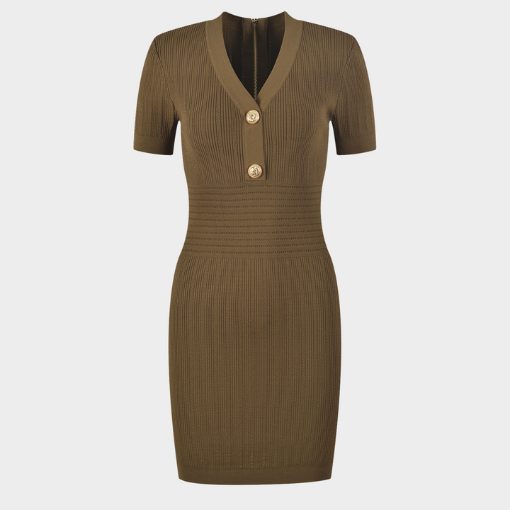 Chloe Olive Classic Mini Dress