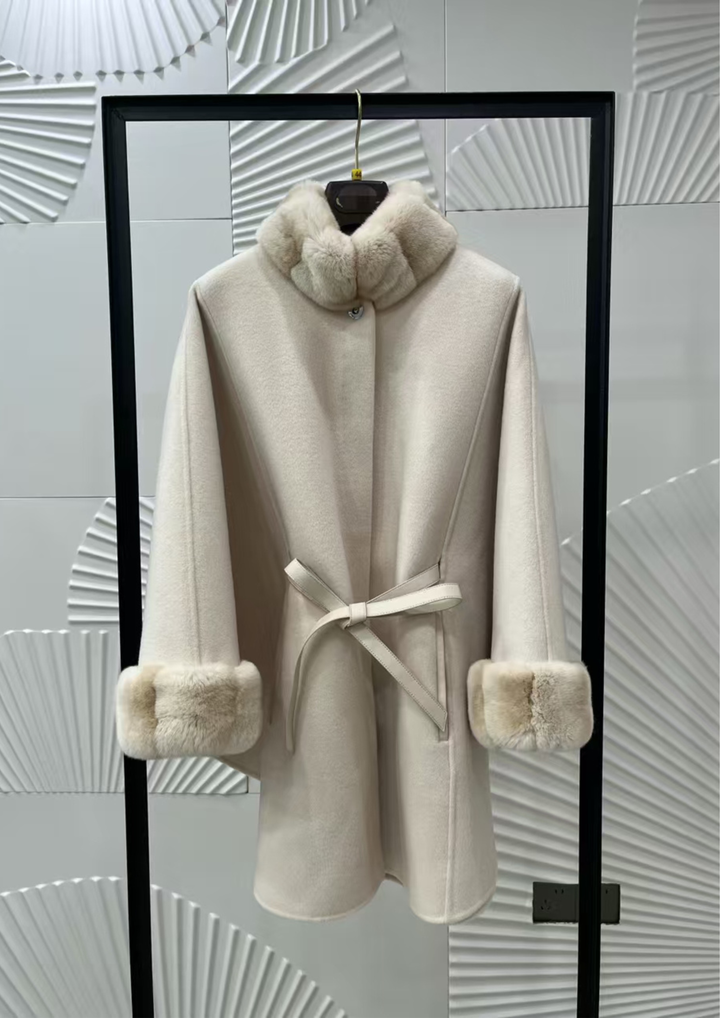 Amélie Mink Cashmere Cloak Coat