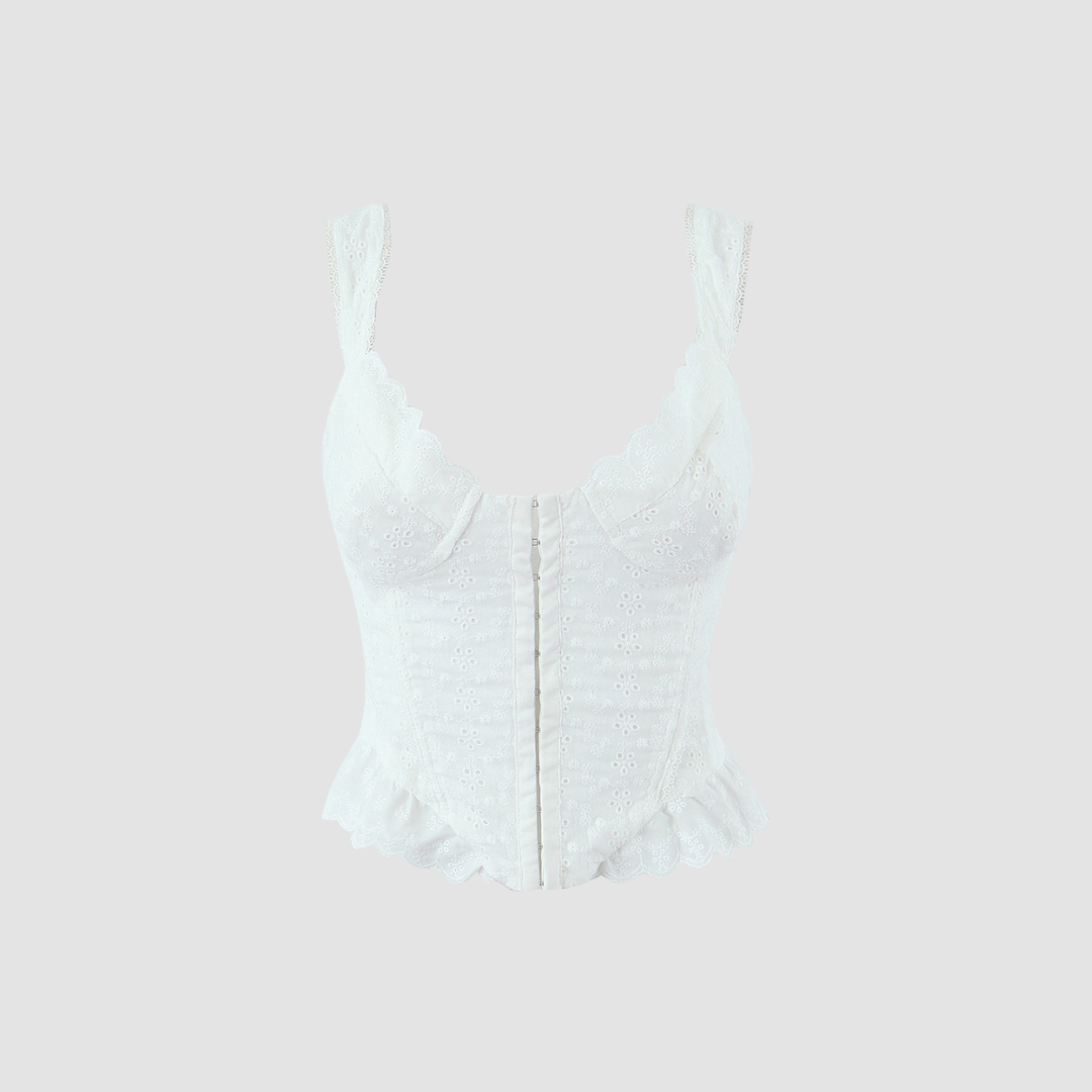 Lace Corset  Ruffle Skirt Set
