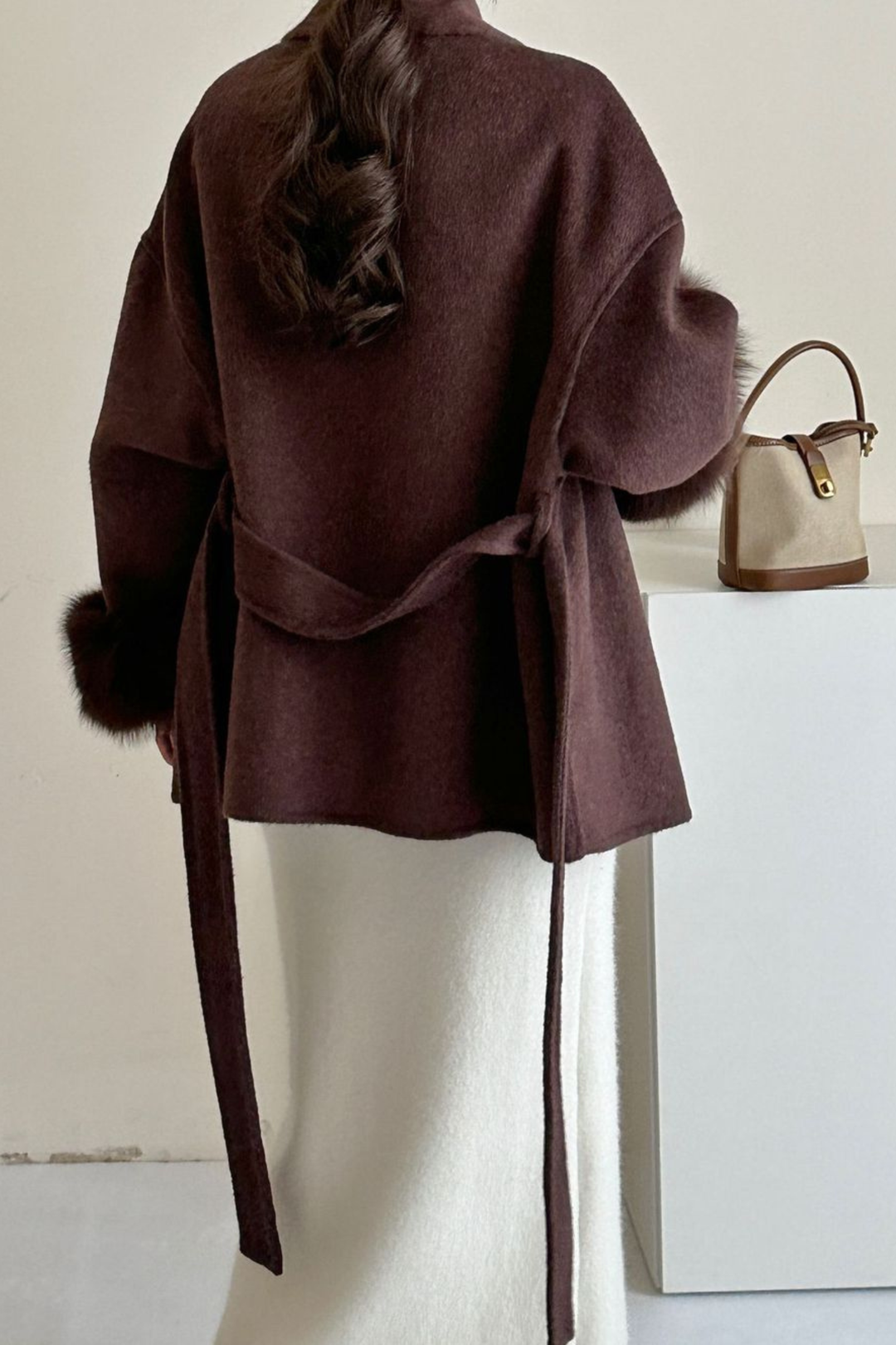 Siena Soft Wool  Cuff Shawl Wrap Coat