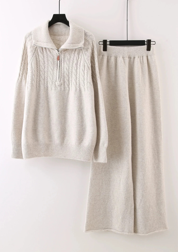 Chloe Comfy  Zip KNit  Set