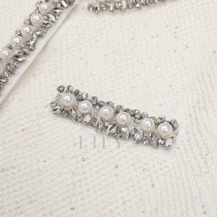 Averly pearl Luxe Sequin Knit Sparkle Mini Dress