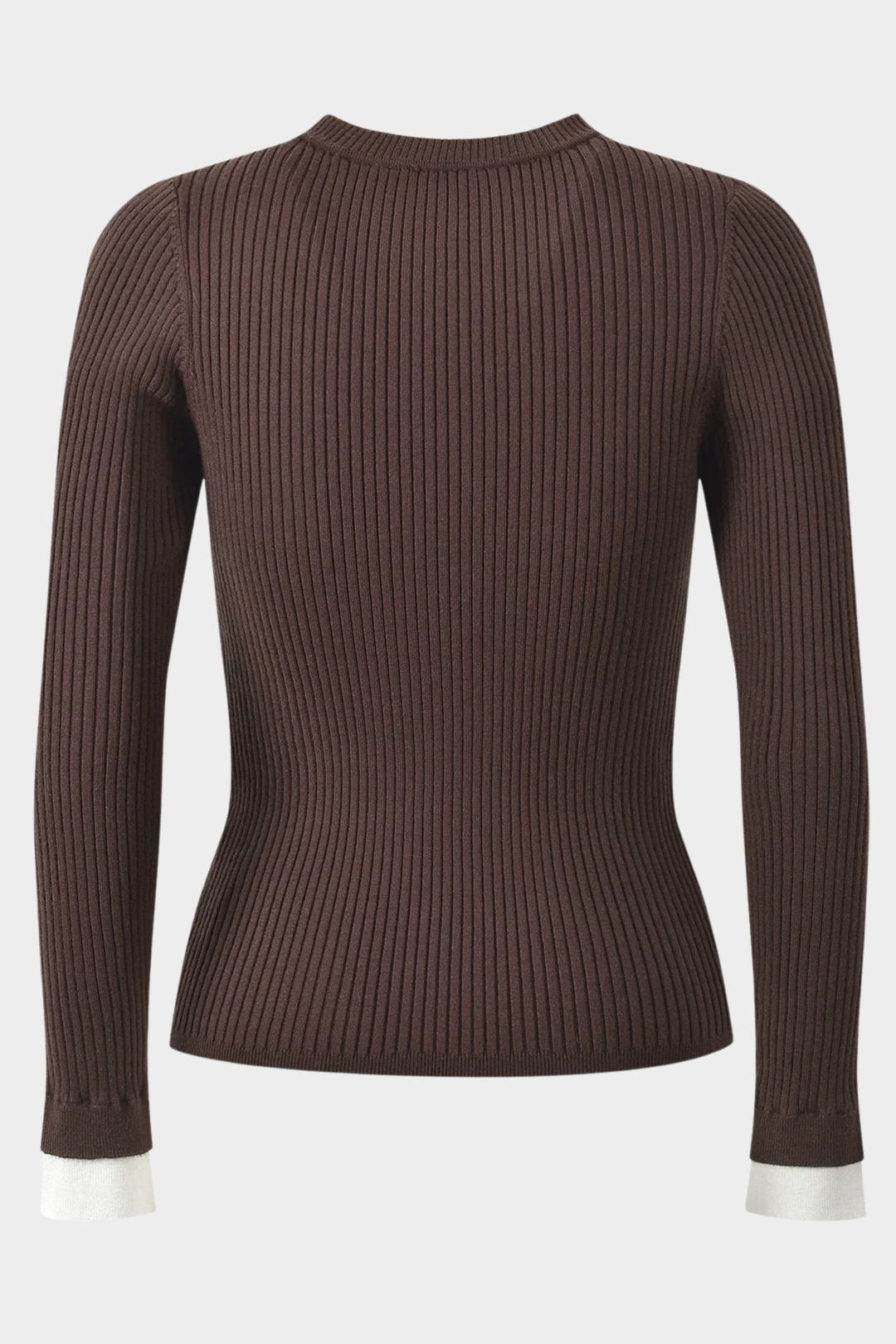 Contrast Stretch Soft  Viscose Knit Top