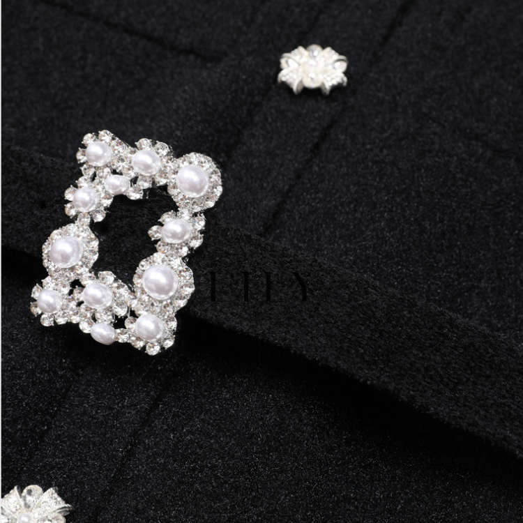 Royale Knit Pearl Belted Mini Dress