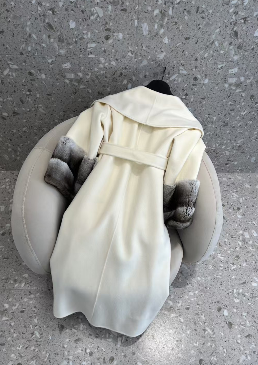 Amara Rabbit Fur Cashmere Coat