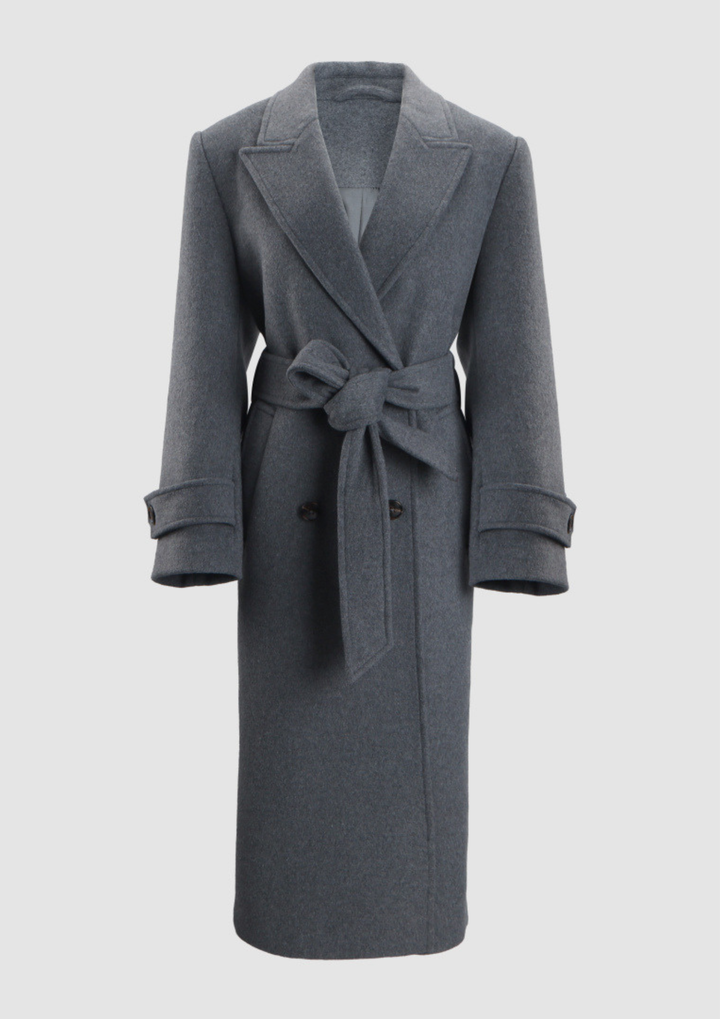 Belted Longline Wool Trench Coat