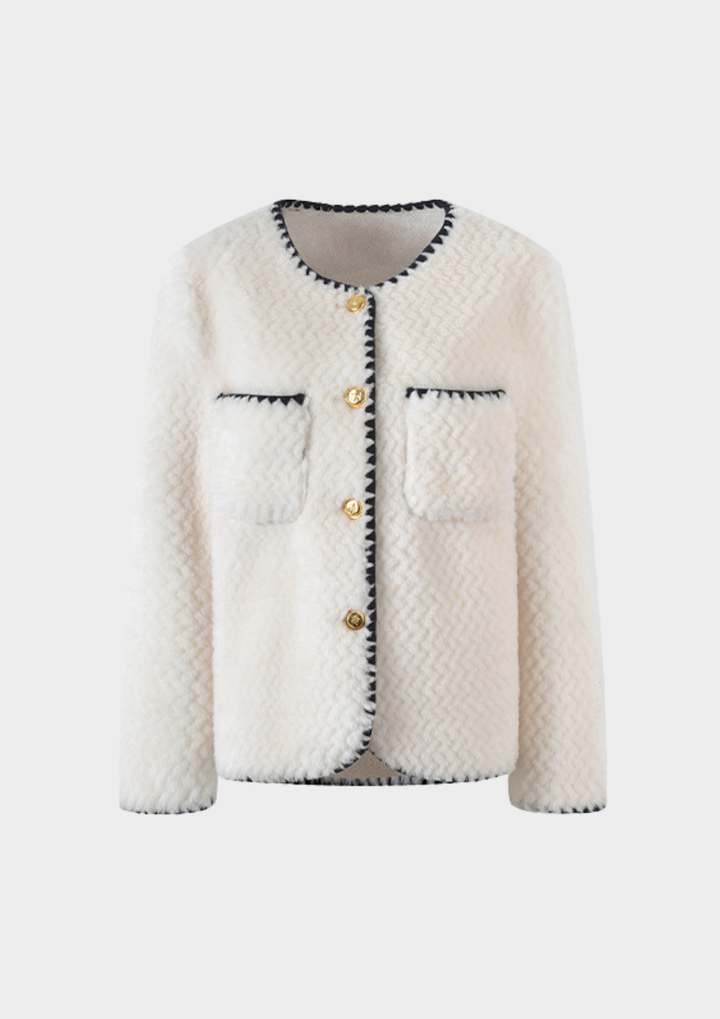 Ivory Belle Lamb Fur Jacket