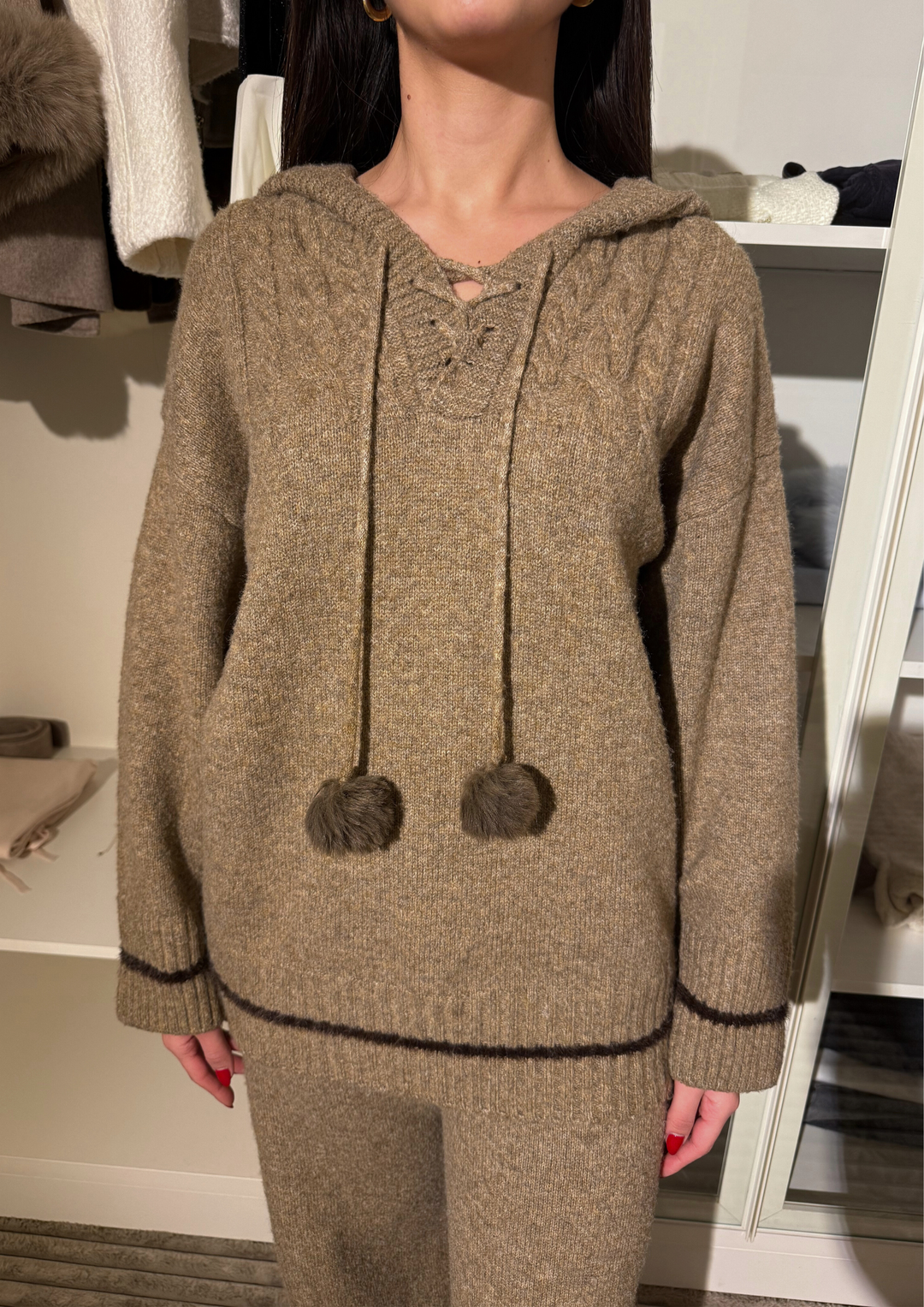 Celine Comfy Hooded Knit Set