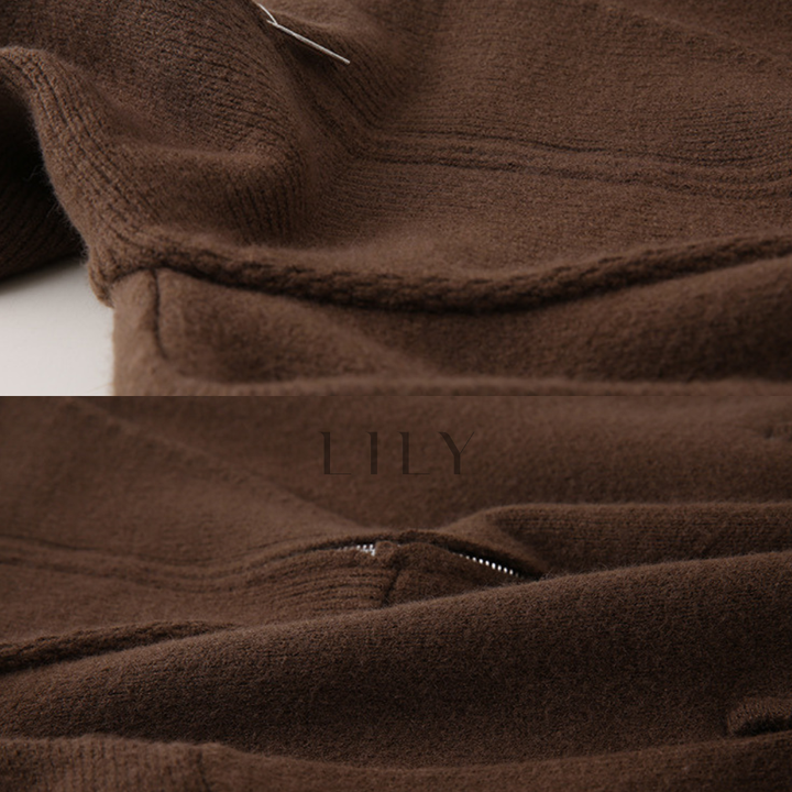 Comfy Naya  High Neck Zip Knit Set