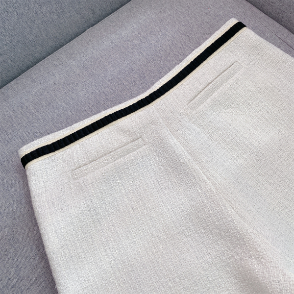 Iris Ivory Silk Tweed Pants