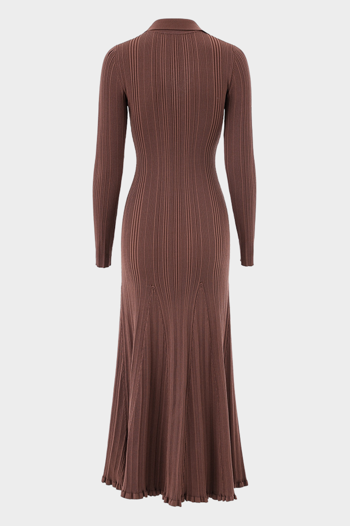 Luxe Viscose Knit Button Down Maxi Dress