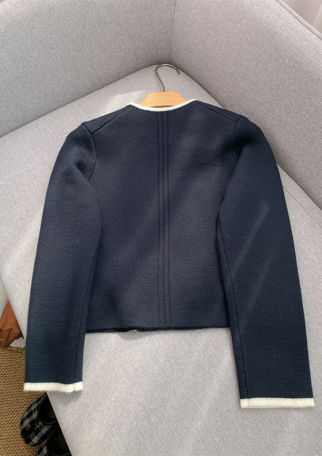 Clara Navy Contrast Trim Jacket