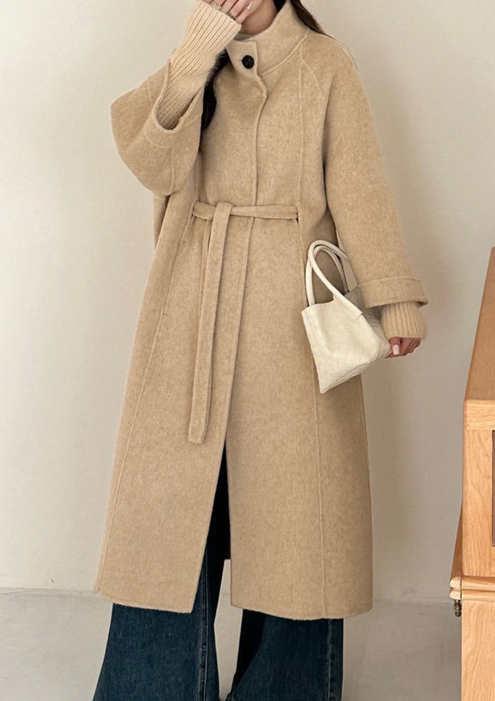 Lucia Wrap Long Double Sided Wool Coat