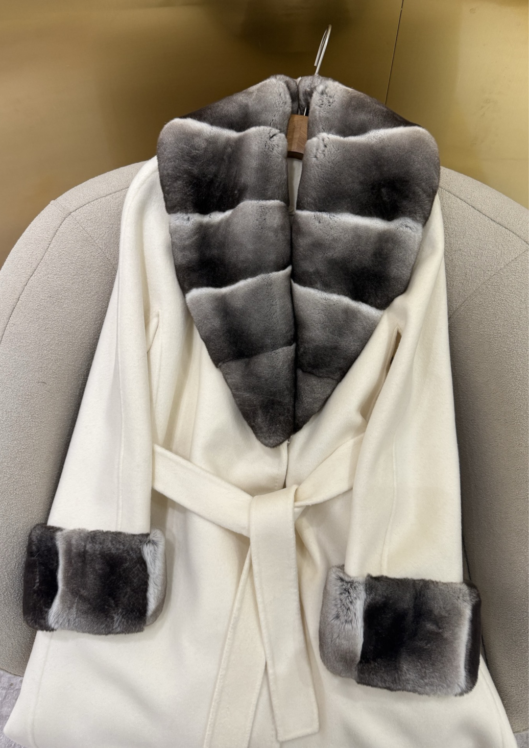 Luciana Cashmere Gradient Mink Fur Coat