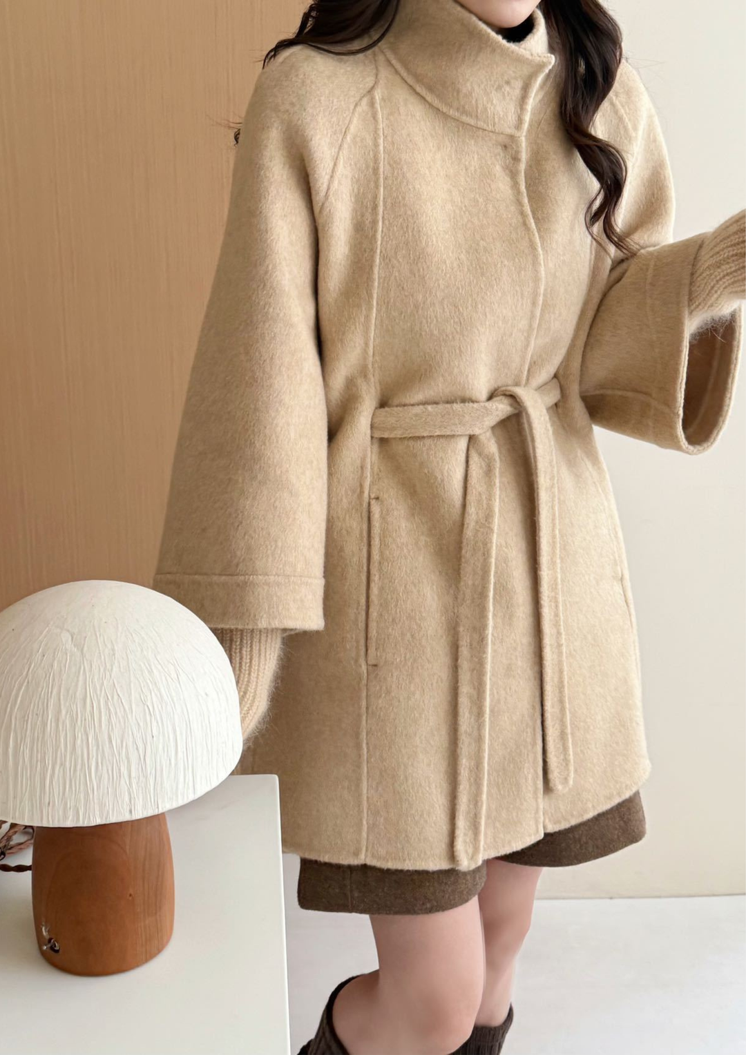Amelia Wrap Double Sided Wool Coat