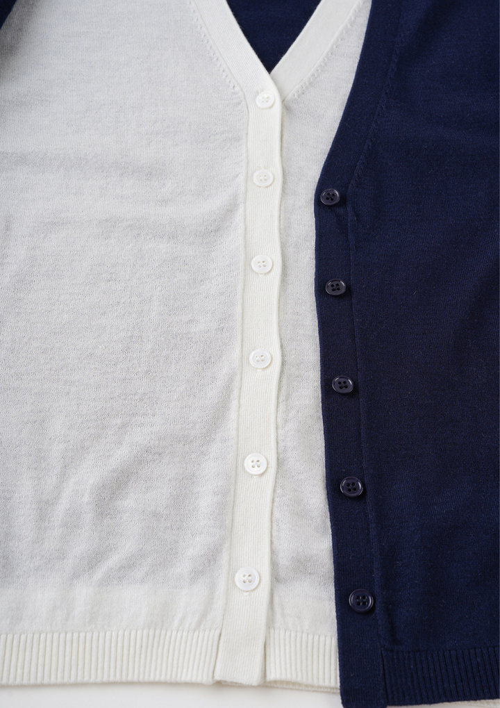 Contrast Trim Slim Knit Sweater