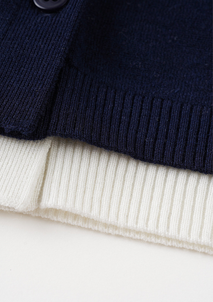 Contrast Trim Slim Knit Sweater