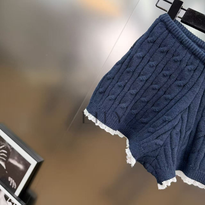 Comfy Dayna Knit Lounge Set with Lace Trim