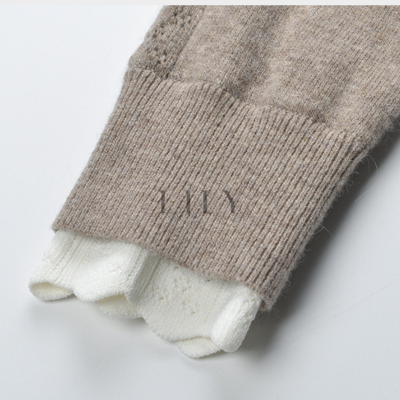 Naomi Lace Trim Knit Set