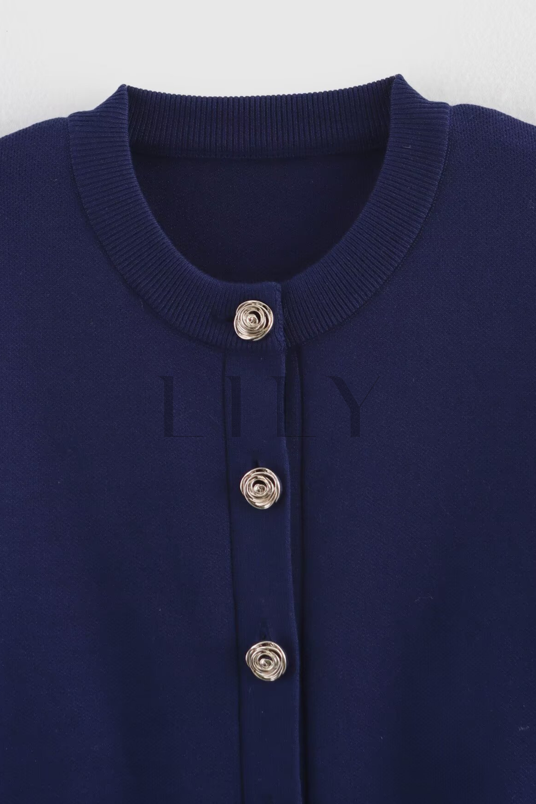 Navy Midnight Knit Button Mini Set