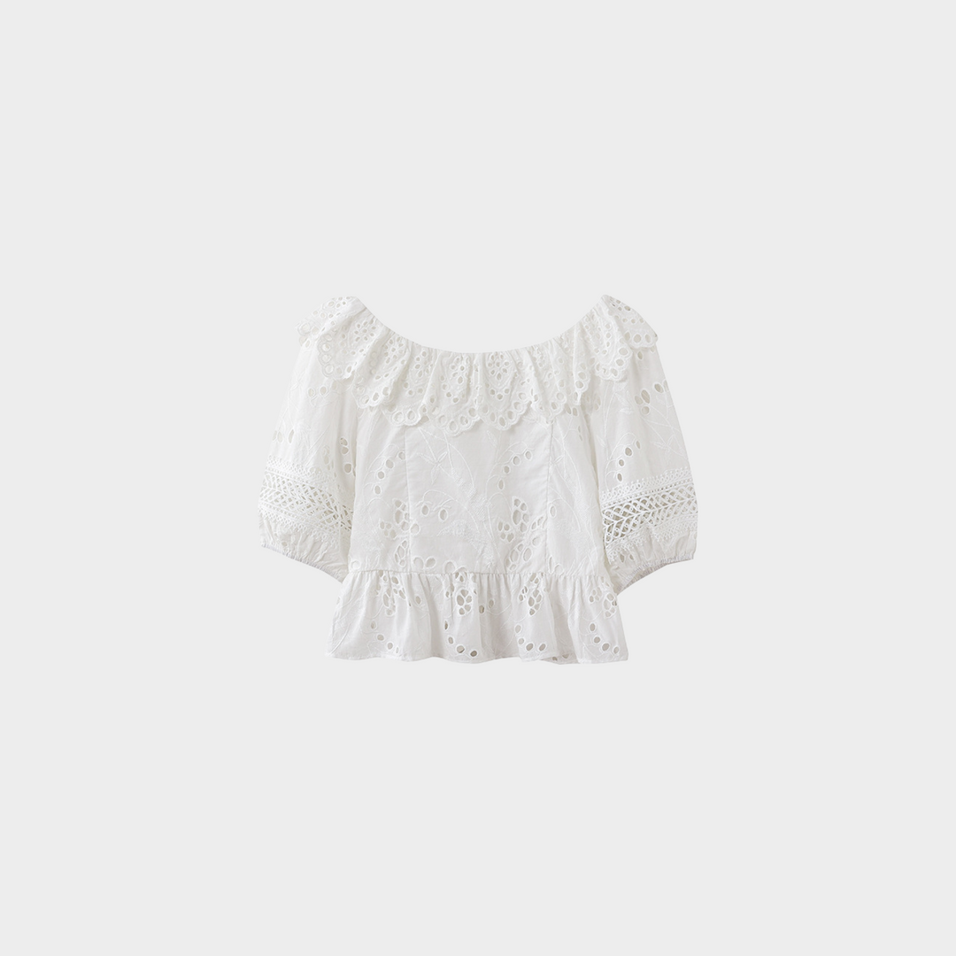 Snowy Stitch Ivory Ensemble