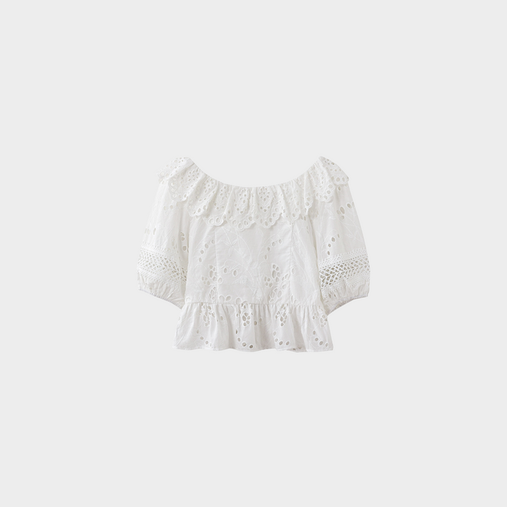 Snowy Stitch Ivory Ensemble
