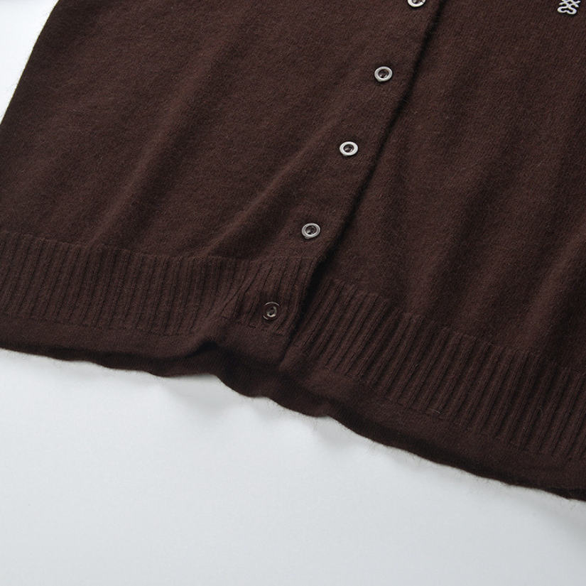 Soft Collar Wool Blend Knit Top