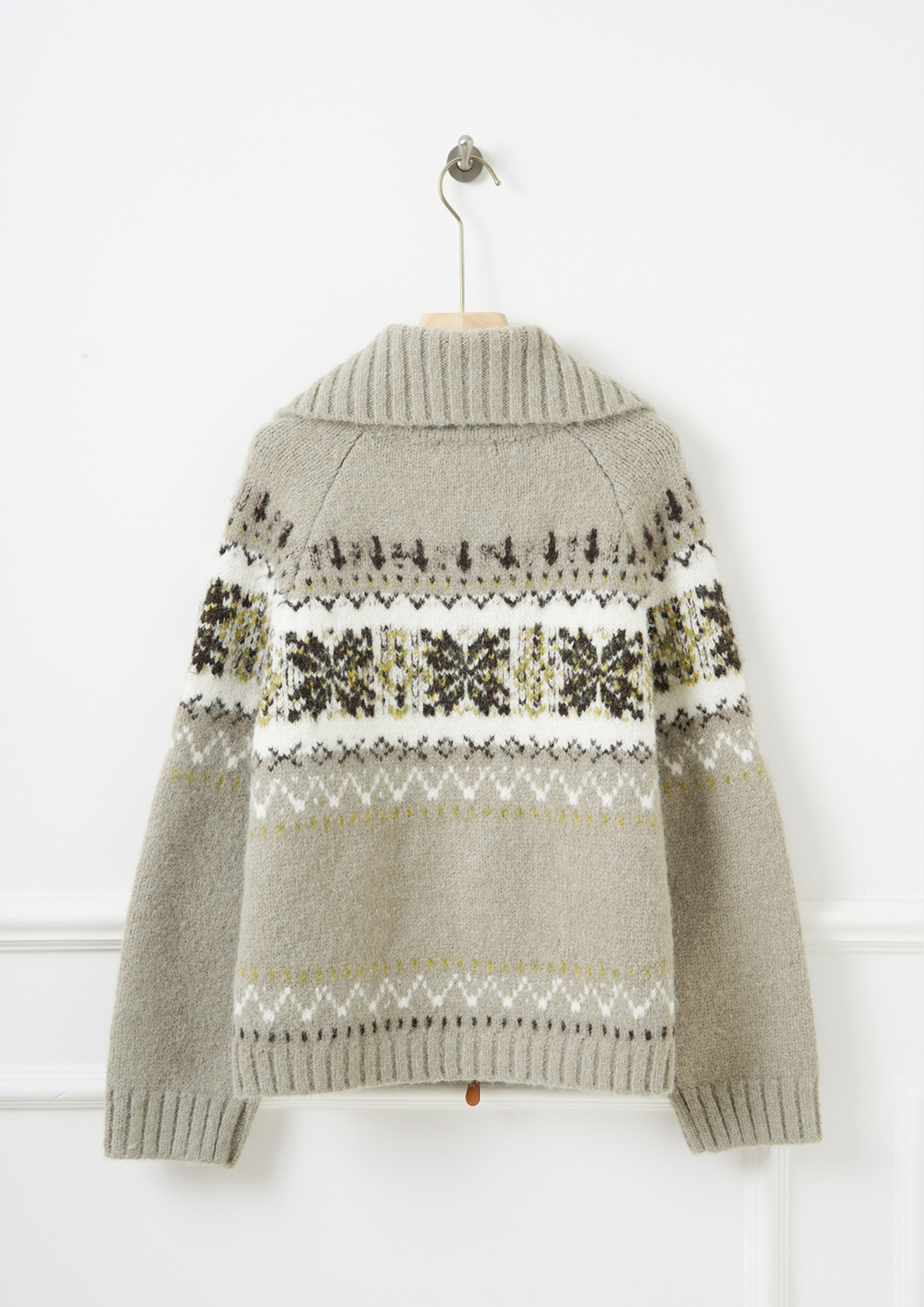 Vintage Inspired Knit Zip Cardigan