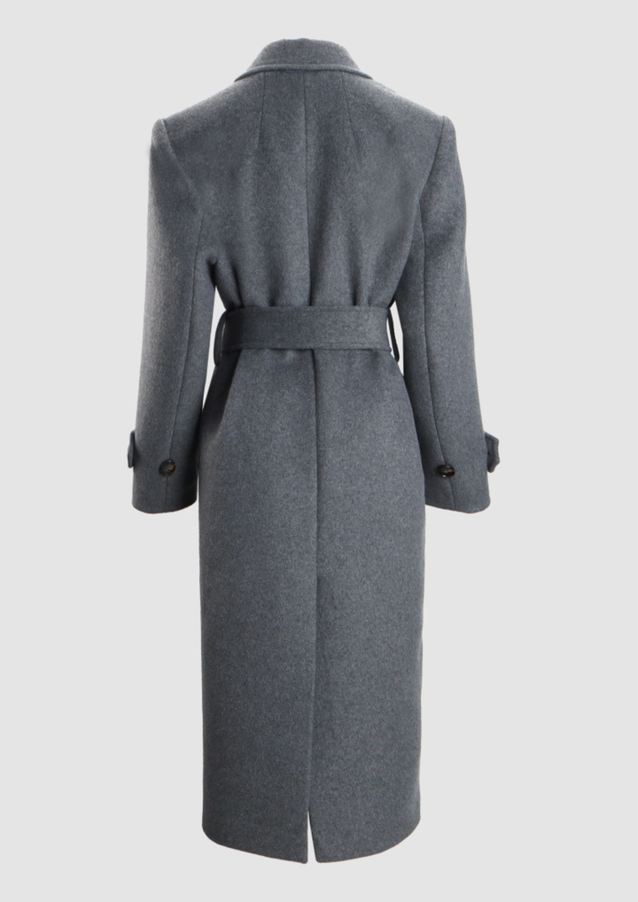 Belted Longline Wool Trench Coat