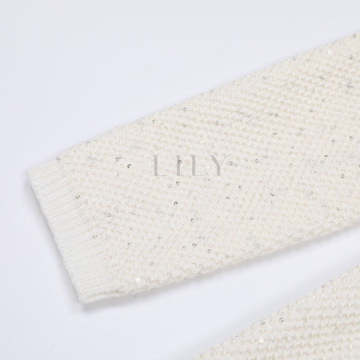 Averly pearl Luxe Sequin Knit Sparkle Mini Dress