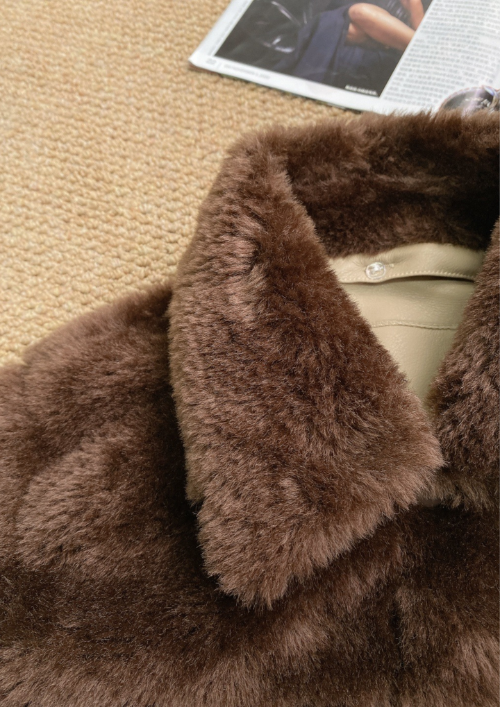 Silva Warm Detachable Plush Lapel Jacket