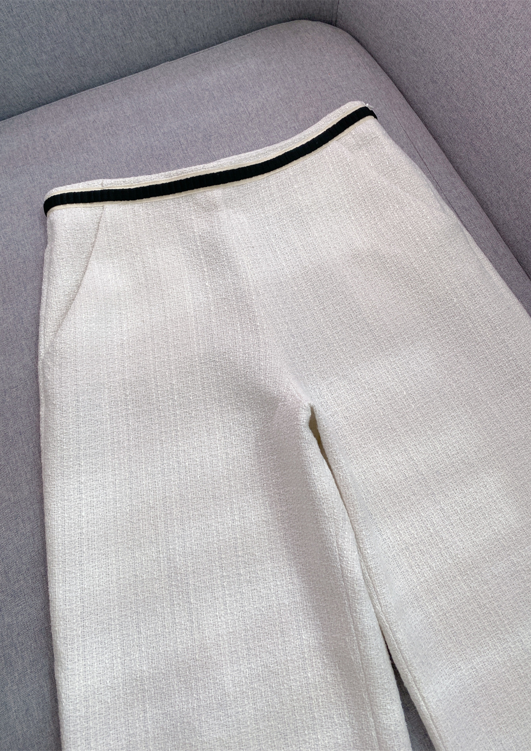 Iris Ivory Silk Tweed Pants